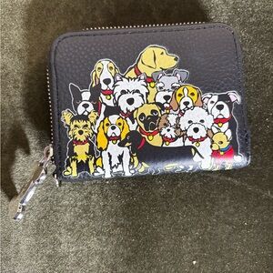 Black Marc Tetro Dog Zipper Wallet